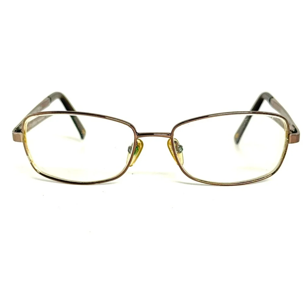 Max Mara MM1115 904 Silver‎ Brown Eyeglasses Frames 53-16-135 Rectangular Womens